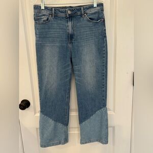 Paige Colette Crop  Flare twisted Panel EMMYLOU Women's Size 31